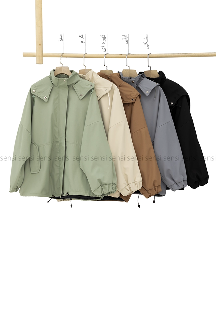 کاپشن سانتانا کلاه دار کد1004762